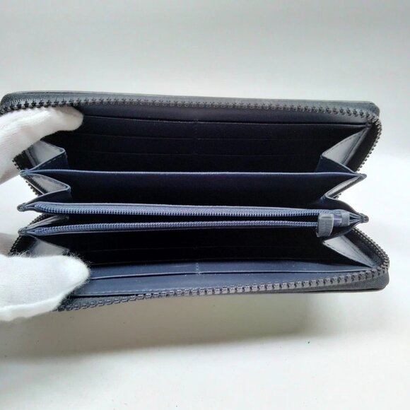 Gucci Long Wallet Navy Blue PVC 400-071625 - Picture 5 of 9